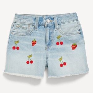 High-Waisted Embroidered Jean Shorts | Size 10